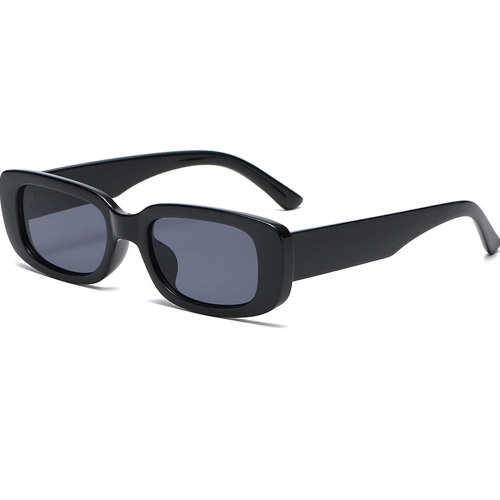Retro Rectangular Frame Ink Street Photography Sunglasses